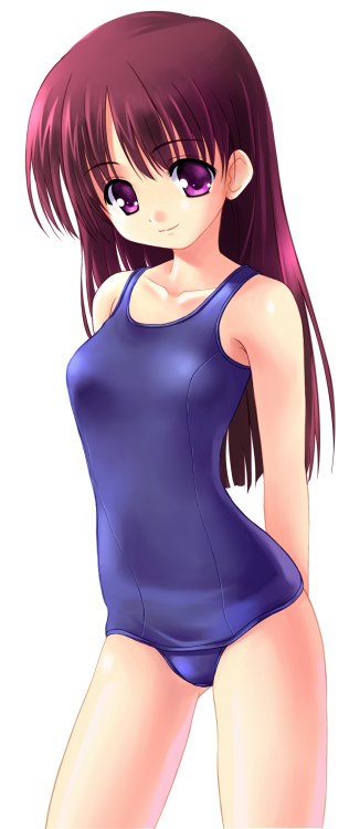 akamaru, 1girl, female focus, long hair, one-piece swimsuit, school swimsuit, solo, swimsuit