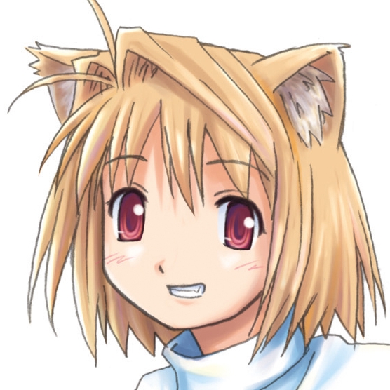arcueid brunestud, tsukihime, 00s, 1girl, animal ears, blonde hair, cat ears, female focus, poorly drawn, solo