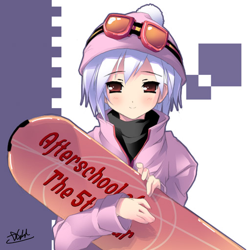 kantoku, kotonomiya yuki, suigetsu, tagme, goggles, snowboard, solo