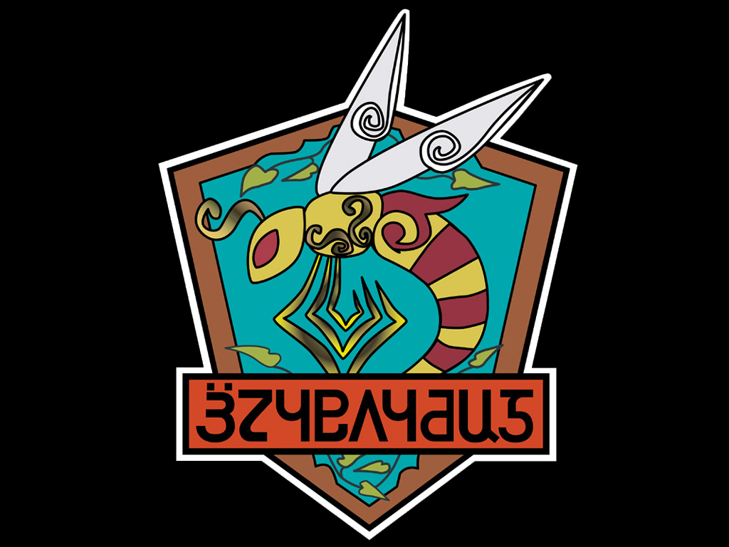 seikai no senki, art nouveau, bee, bug, crest, escutcheon, no humans, wasp