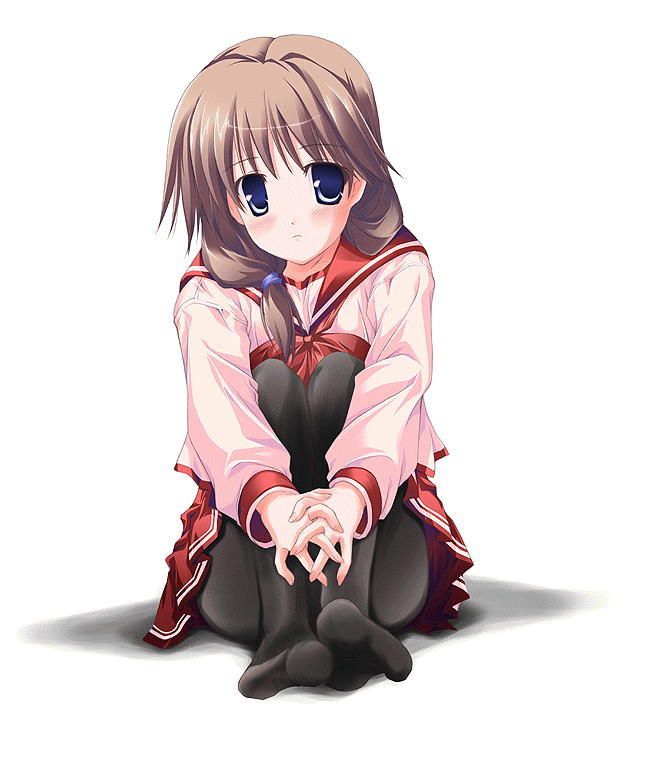 yonekura kihiro, komaki ikuno, to heart (series), to heart 2, animated, animated gif, 00s, blinking, pantyhose, pleated skirt, school uniform, serafuku, skirt, solo