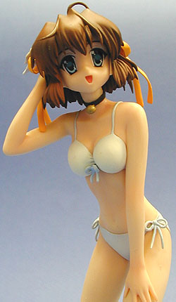 asakura nemu, da capo, da capo i, lowres, photo (medium), 00s, 1girl, bell, bikini, choker, female focus, figure, jingle bell, ribbon, solo, swimsuit
