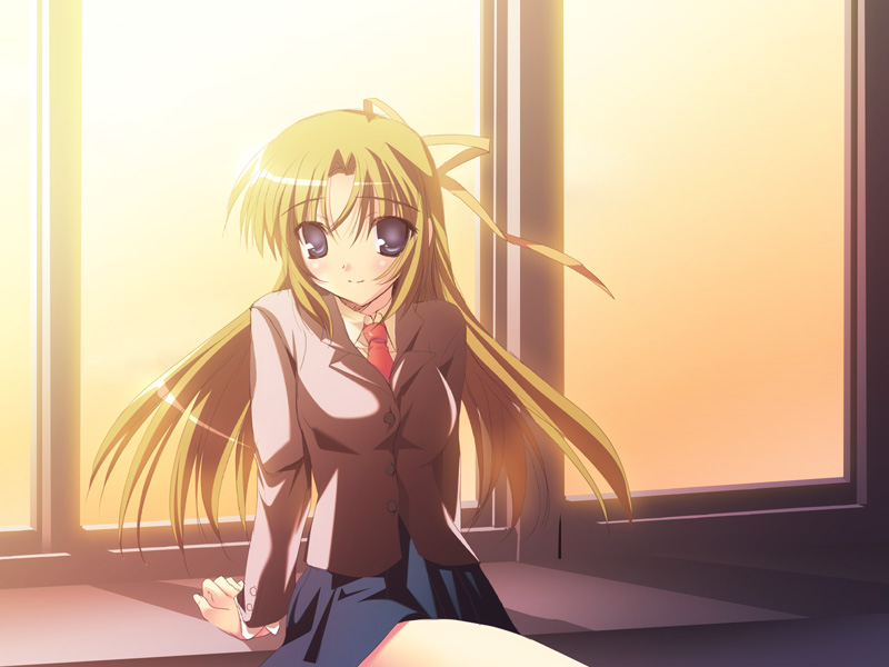 jo (overture), sonozaki shion, higurashi no naku koro ni, 00s, 1girl, blazer, female focus, jacket, pleated skirt, school uniform, skirt, solo