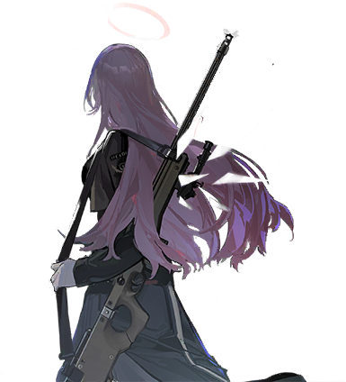 lemuen (arknights), arknights, game cg, lowres, official art, tagme, third-party source, 1girl, ai arctic warfare, black dress, bolt action, detached wings, dress, energy wings, floating hair, flower in gun, gun, halo, long dress, long hair, long sleeves, pink hair, rifle, simple background, sniper rifle, solo, transparent background, very long hair, weapon, wings