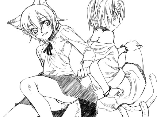 satou atsuki, animal ears, cat ears, greyscale, meme, monochrome, neta, panties, pantyshot, underwear