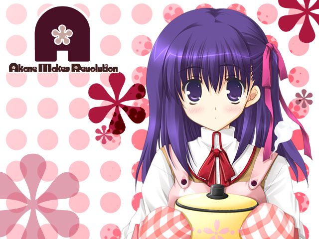 ikegami akane, matou sakura, fate/stay night, fate (series), 00s, 1girl, apron, circle, cooking pot, female focus, oven mitts, purple eyes, purple hair, solo