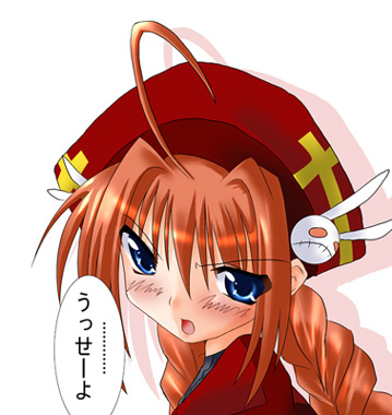 vita (nanoha), lyrical nanoha, mahou shoujo lyrical nanoha, mahou shoujo lyrical nanoha a's, lowres, 00s, 1girl, ahoge, braid, female focus, solo, twin braids