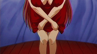 kikyou, kikyou (shuffle), lisianthus, shuffle!, animated, animated gif, anime screenshot, lowres, 00s, 1girl, breasts, brown eyes, clothes lift, female focus, large breasts, panties, red hair, skirt, skirt lift, solo, underwear