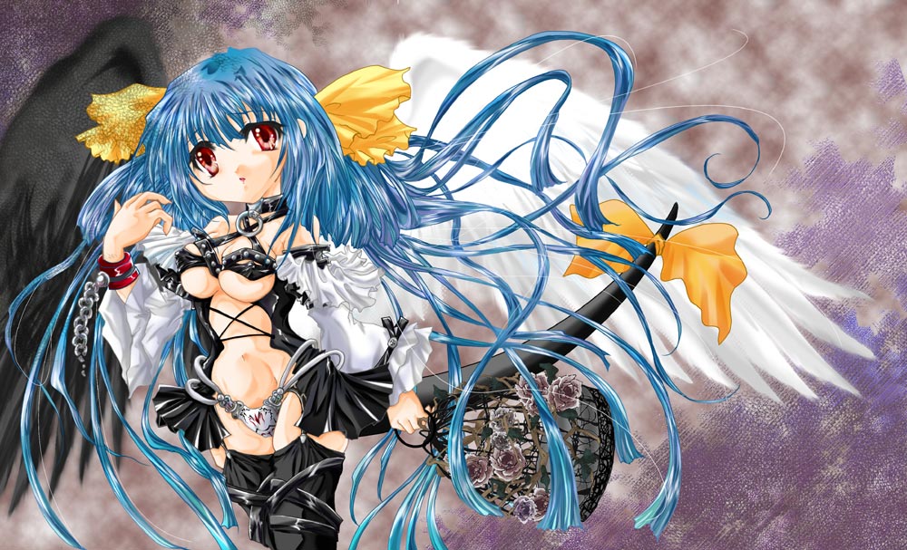dizzy (guilty gear), arc system works, guilty gear, 1girl, bad anatomy, bad proportions, chibi, female focus, poorly drawn, solo, thighhighs