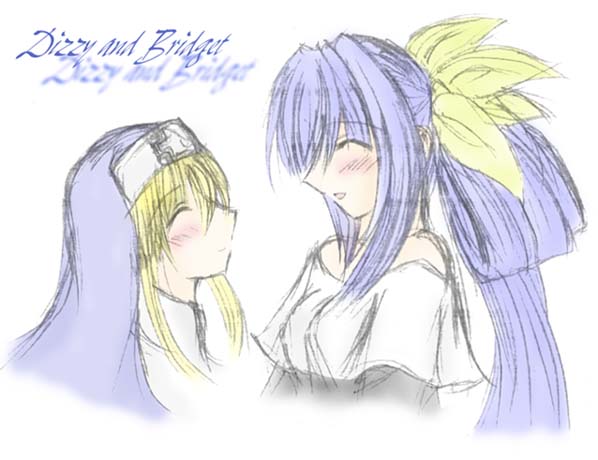 bridget (guilty gear), dizzy (guilty gear), arc system works, guilty gear, tagme, 1boy, 1girl, trap