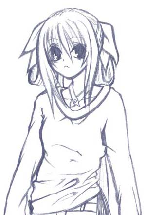 dizzy (guilty gear), arc system works, guilty gear, lowres, tagme, monochrome, sketch, solo, sweater