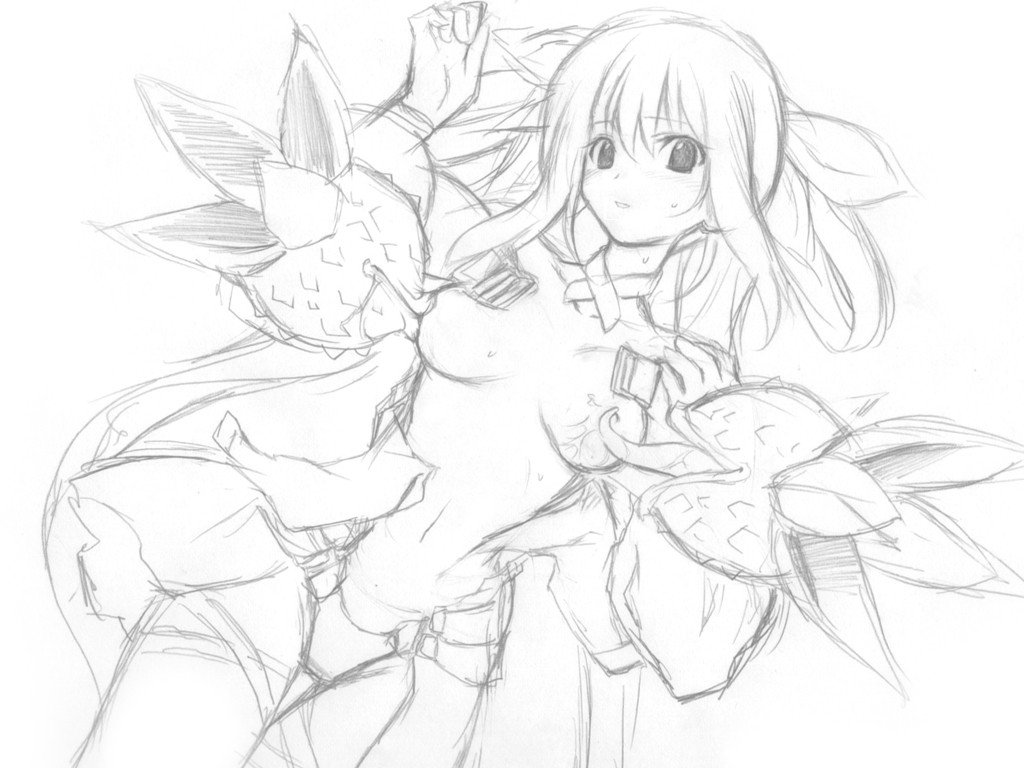dizzy (guilty gear), arc system works, guilty gear, tagme, 1girl, female focus, greyscale, monochrome, sketch, solo