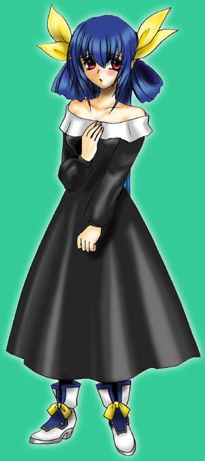 dizzy (guilty gear), arc system works, guilty gear, tagme, blue hair, blush, dress, red eyes, solo