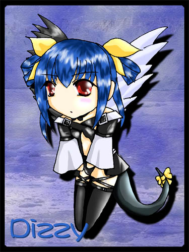 dizzy (guilty gear), arc system works, guilty gear, lowres, 1girl, bad anatomy, chibi, female focus, poorly drawn, solo