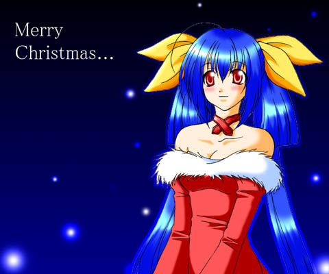 dizzy (guilty gear), arc system works, guilty gear, lowres, 1girl, christmas, female focus, santa costume, solo