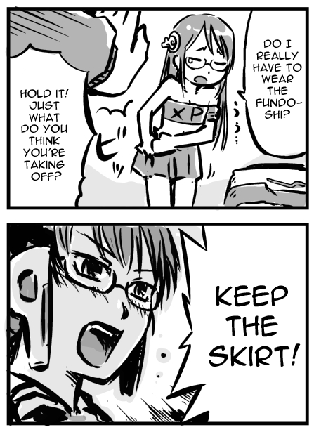 imuhata shimuro, simuro, homeko, homeo, xp home-tan, xphome, xpmc, os-tan, hard-translated, third-party edit, translated, 1boy, 1girl, comic, fundoshi, greyscale, japanese clothes, monochrome