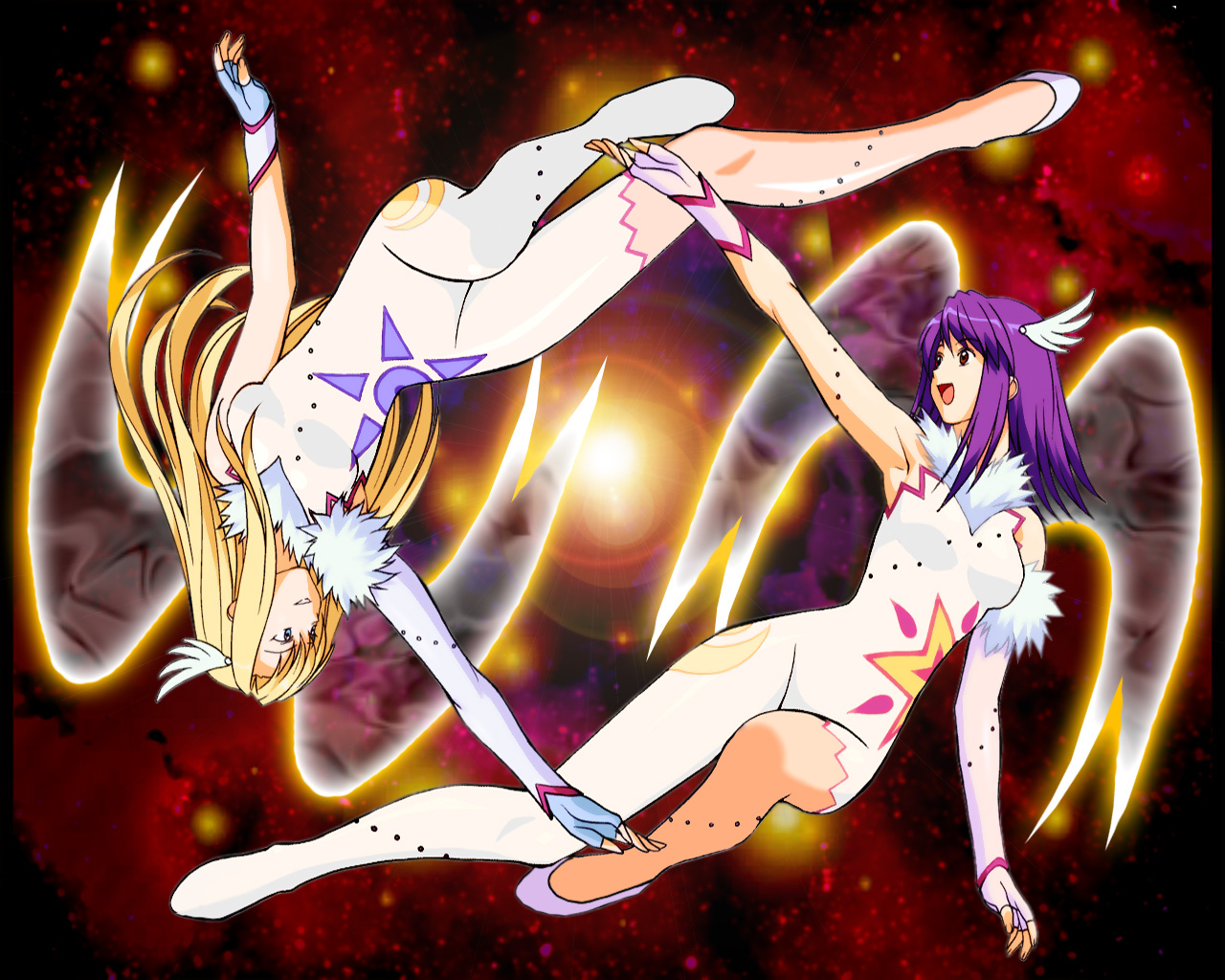 layla hamilton, naegino sora, kaleido star, tagme, 00s, legs, leotard, rotational symmetry