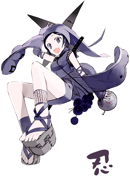 okama, fuuma shuriken, original, 1girl, feet, female focus, foreshortening, geta, holding, holding shuriken, holding weapon, ninja, okobo, platform sandals, sandals, shuriken, solo, toes, weapon, weapon on back