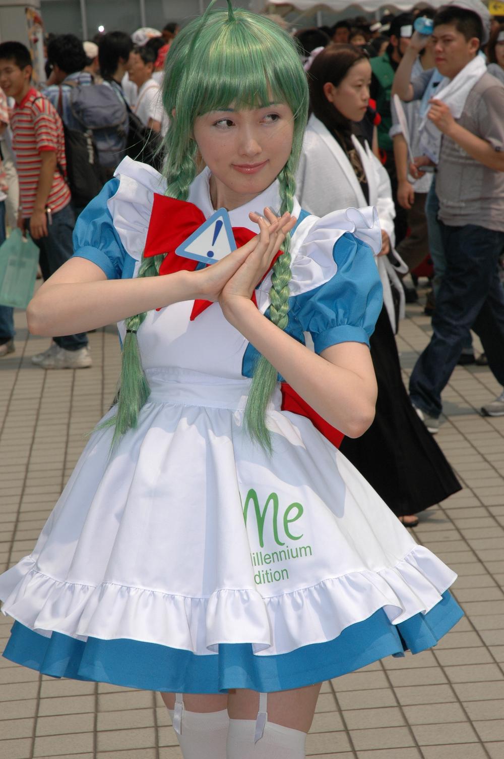 me-tan, os-tan, cosplay photo, highres, photo (medium), tagme, cosplay, solo focus, thighhighs