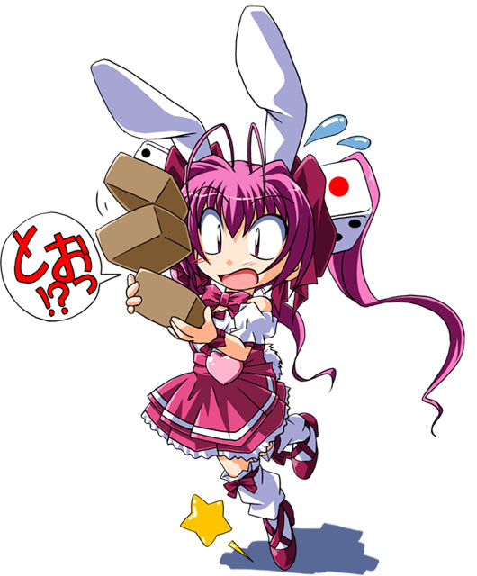 chogenbo musasiya, musashiya chougenbou, usada hikaru, di gi charat, animal ears, chibi, chibi only, clumsy, rabbit ears, solo