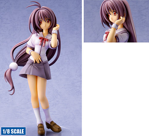 iriya kana, iriya no sora ufo no natsu, lowres, photo (medium), 00s, 1girl, figure, iriya, long hair, low-tied long hair, school uniform, serafuku