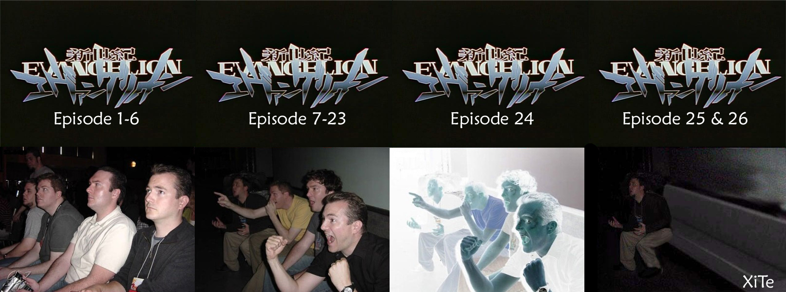 neon genesis evangelion, highres, long image, photo (medium), wide image, 6+boys, gaijin 4koma (meme), male focus, meme, multiple boys