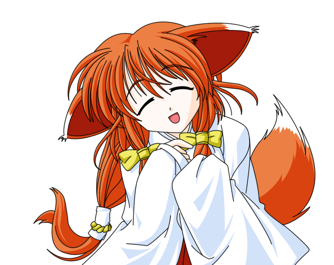 mozilla firefox, os-tan, derivative work, vector trace, animal ears, fox ears, fox tail, japanese clothes, miko, solo, tail, transparent background