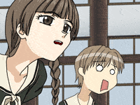 hasekura rei, shimazu yoshino, maria-sama ga miteru, neon genesis evangelion, animated, animated gif, lowres, animal ears, braid, cat ears, parody