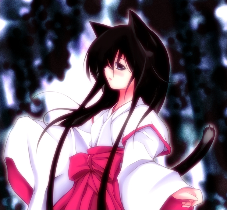 original, tagme, animal ears, cat ears, japanese clothes, miko, solo