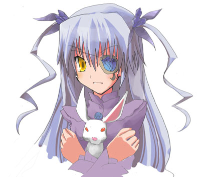 barasuishou, rozen maiden, lowres, 00s, 1girl, animal, animal hug, female focus, solo, two side up