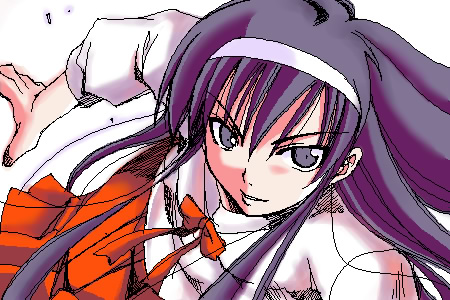 tohno akiha, tsukihime, lowres, tagme, 00s, hairband, long hair, oekaki, simple background, solo, white background