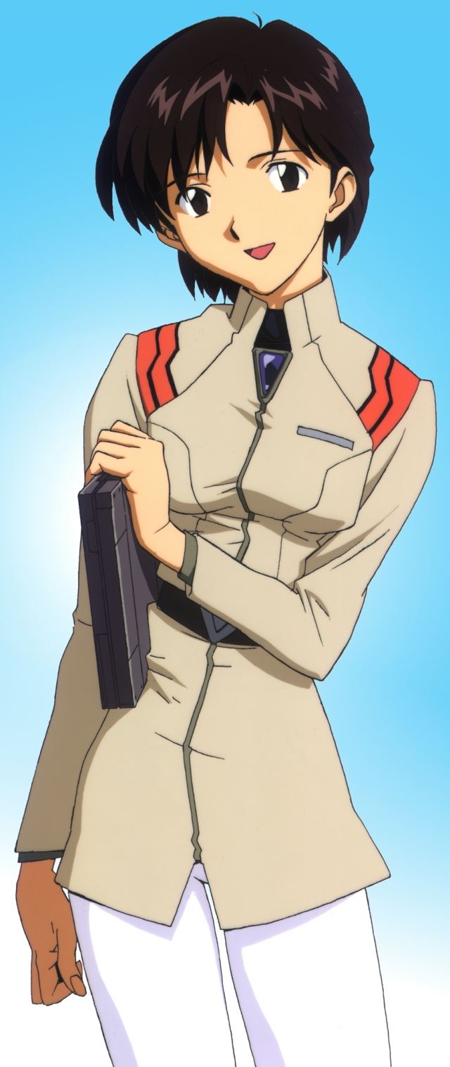 ibuki maya, neon genesis evangelion, highres, 1girl, androgynous, computer, female focus, laptop, pantyhose, raglan sleeves, short hair, solo, very short hair, white pantyhose