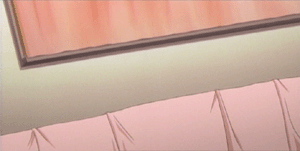 shigure asa, shuffle!, animated, animated gif, anime screenshot, lowres, 00s, 1girl, breasts, episode18, female focus, green hair, panties, solo, underwear, white panties