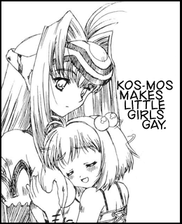 kos-mos, momo mizrahi, xenosaga, lowres, 00s, 2girls, age difference, ahoge, blush, breasts, closed eyes, expressionless, grabbing another's breast, greyscale, groping, hair ornament, happy, height difference, hug, image macro (meme), loli, long hair, looking at another, looking down, monochrome, multiple girls, onee-loli, open mouth, short hair, simple background, smile, tank top, text focus, truth, white background, yuri