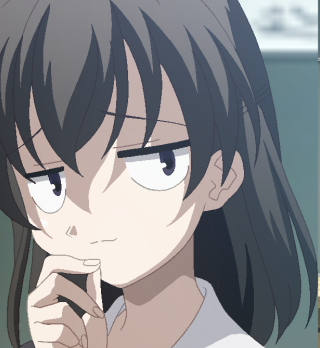 saionji sekai, 0verflow, school days, game cg, lowres, 00s, 1girl, black hair, female focus, solo, troll face