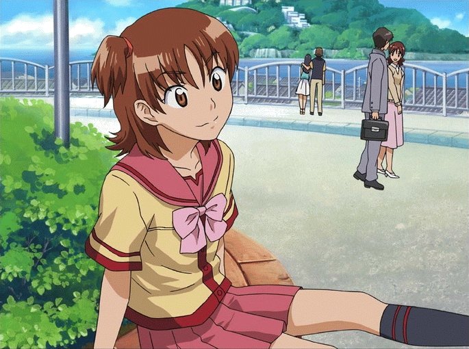 tsunomoto rein, gokujou seitokai, anime screenshot, 00s, pleated skirt, school uniform, serafuku, skirt, solo