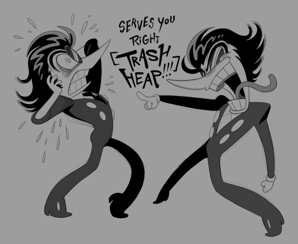 roachgore, spamton g. spamton, deltarune, utdr (toby fox), 1960s (style), 1boy, black hair, deformed, faux retro artstyle, gloves, jacket, long nose, male focus, necktie, no ears, oldschool, open mouth, pants, pointy nose, retro artstyle, round eyewear, shirt, short hair, smile, teeth