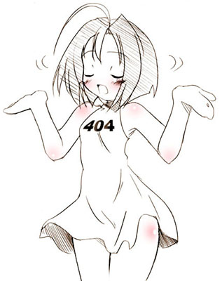 lowres, 1girl, 404, ahoge, blush, body blush, female focus, http status code, monochrome, shrugging, solo, spot color