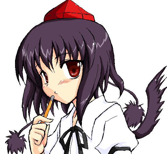 tilm, shameimaru aya, touhou, 1girl, black hair, black wings, bow, female focus, hat, red eyes, ribbon, simple background, solo, tokin hat, wings