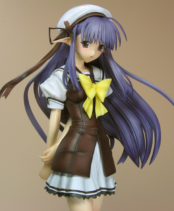 nerine, shuffle!, photo (medium), 00s, figure, hat, purple hair, school uniform, serafuku, skirt, solo, white hat