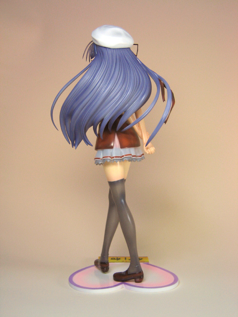 nerine, shuffle!, photo (medium), 00s, figure, hat, long hair, purple hair, school uniform, serafuku, thighhighs, very long hair, white hat