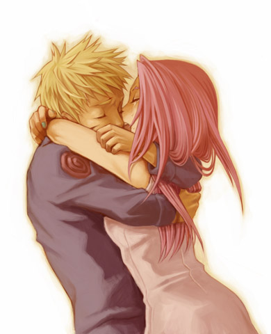 kobashi, haruno sakura, uzumaki naruto, naruto (series), naruto shippuuden, lowres, 1boy, 1girl, aged up, alternate hair length, alternate hairstyle, arms around neck, blonde hair, blouse, blue shirt, closed eyes, comforting, couple, crying, dress, facial mark, from side, hetero, hug, long hair, open mouth, pink hair, shirt, short hair, simple background, sleeveless, sleeveless dress, spiked hair, standing, tears, whisker markings, white background