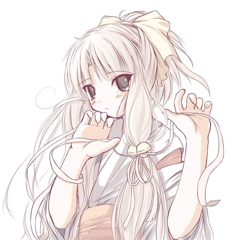 nimura yuuji, copyright request, 1girl, bell, female focus, hair bell, hair ornament, japanese clothes, miko, pale color, ponytail, solo