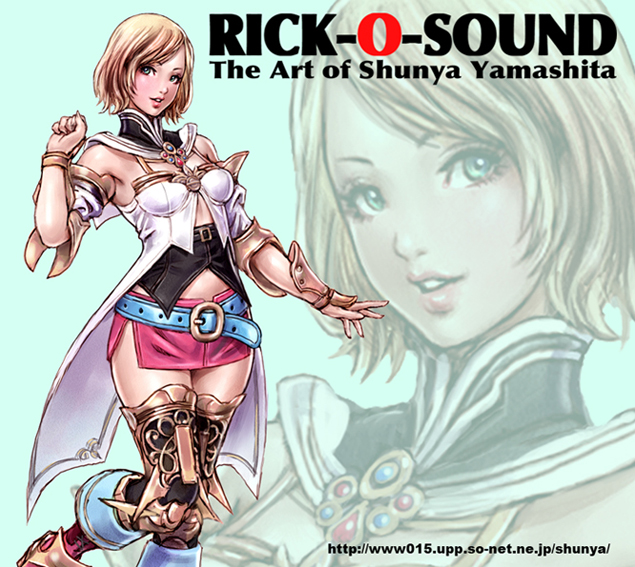 rick-o-sound, yamashita shun'ya, ashelia b'nargin dalmasca, final fantasy, final fantasy xii, 00s, 1girl, aqua eyes, armor, armored dress, armpits, belt, blonde hair, blue eyes, breasts, brooch, close-up, detached sleeves, dress, fantasy, female focus, flat chest, hip focus, jewelry, lips, lipstick, makeup, midriff, miniskirt, short hair, skirt, small breasts, smile, solo, thighhighs, turtleneck, wide hips, zettai ryouiki, zoom layer