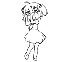 98se-tan, os-tan, pani poni dash!, animated, animated gif, lowres, dancing, greyscale, monochrome, parody, roulette roulette, solo