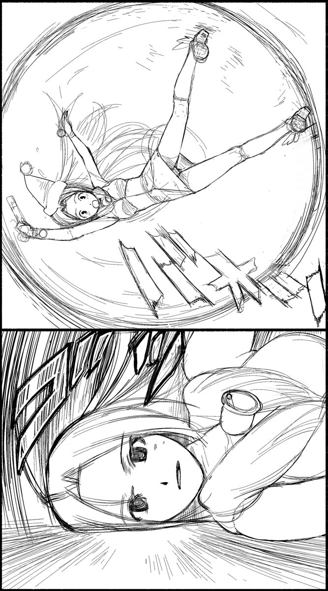 a1 (initial-g), miura azusa, idolmaster, idolmaster (classic), idolmaster 1, highres, 00s, 1girl, comic, empty eyes, female focus, greyscale, legs, monochrome, panties, solo, underwear, white background