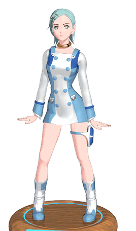 name, name (nahopa!), eureka (eureka seven), eureka seven, eureka seven (series), animated, animated gif, lowres, 00s, 3d, boots, dancing, solo, thigh strap, white boots