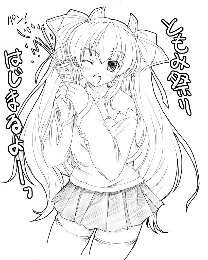 map (blue catty), aizawa tomomi, pia carrot (series), pia carrot e youkoso!!, 1990s (style), 1girl, female focus, greyscale, monochrome, retro artstyle, solo, thighhighs