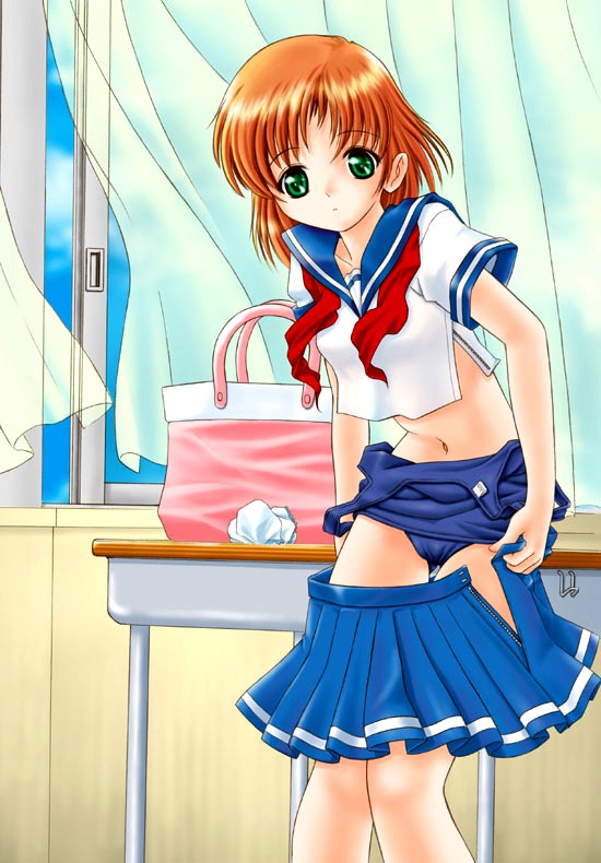 one-piece swimsuit, pleated skirt, school swimsuit, school uniform, serafuku, skirt, solo, swimsuit, undressing