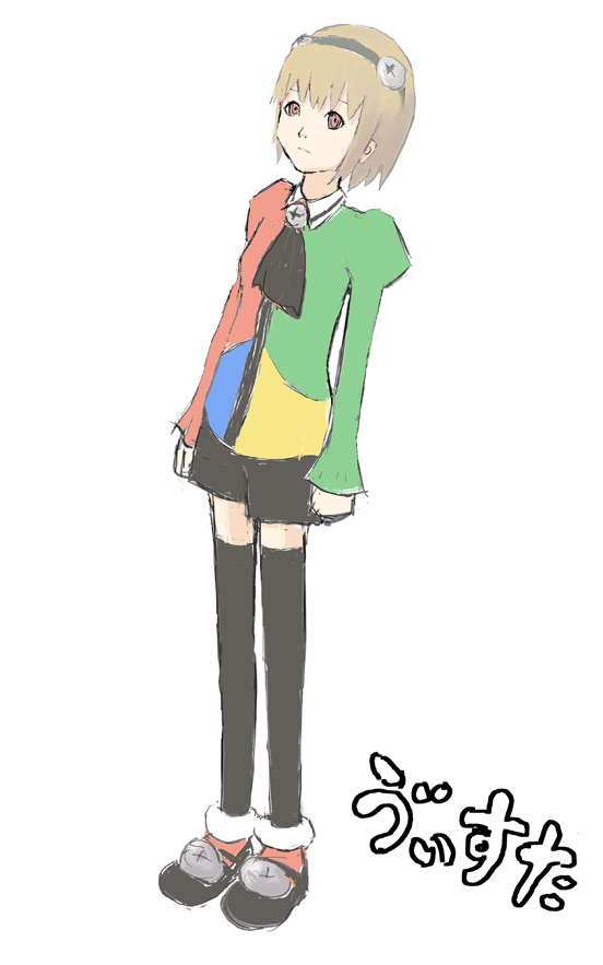 vista-tan, os-tan, tagme, 1girl, female focus, prototype design, solo, thighhighs
